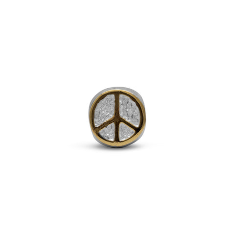 Two Tone Peace Sign Bead