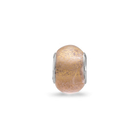 Champagne Foil Glass Bead