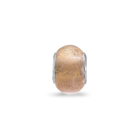 Champagne Foil Glass Bead