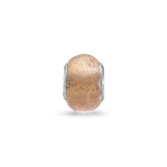 Champagne Foil Glass Bead