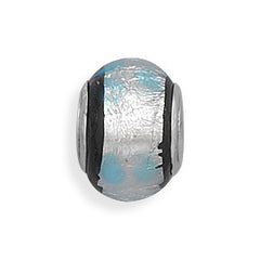 Silver Foil Glass Bead