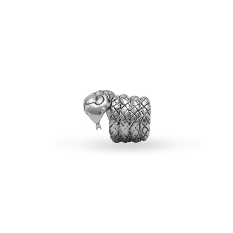 Oxidized Coiled Snake Bead