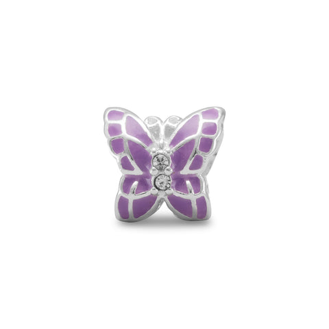 Lavender Butterfly Bead