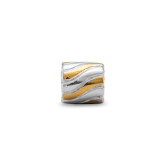 Two Tone Striped Design Bead