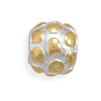 Two Tone Puffed Dot Pattern Bead