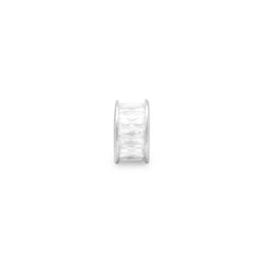 Clear Baguette CZ Wheel Bead