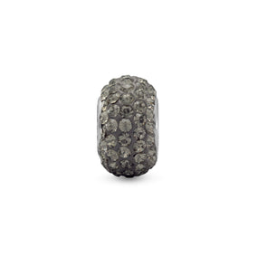 Grey Pave Crystal Bead