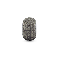 Grey Pave Crystal Bead