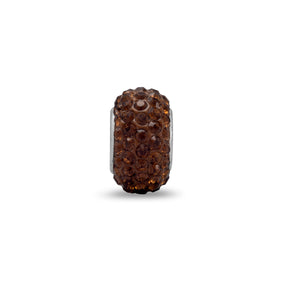Brown Pave Crystal Bead