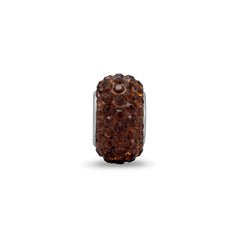 Brown Pave Crystal Bead