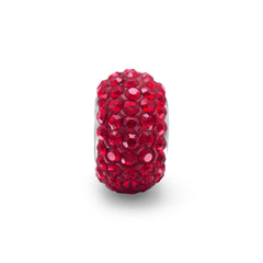 Red Pave Crystal Bead