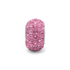 Pink Pave Crystal Bead