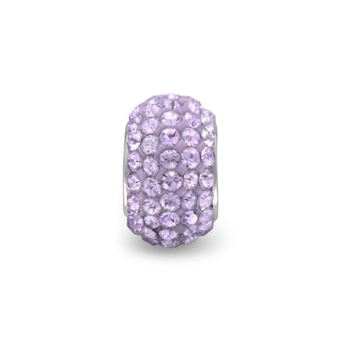 Lavender Pave Crystal Bead