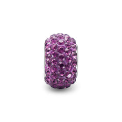 Purple Pave Crystal Bead