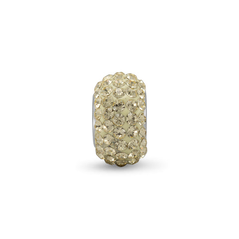 Yellow Pave Crystal Bead