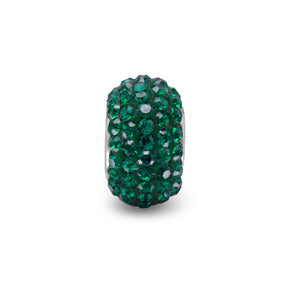 Teal Green Pave Crystal Bead