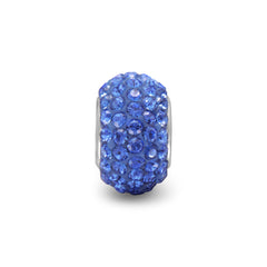 Dark Blue Pave Crystal Bead