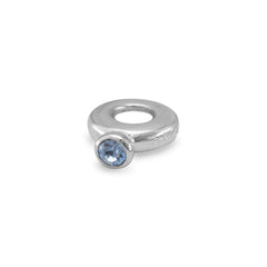 Ring Bead with Light Blue Crystal