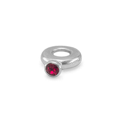Ring Bead with Red Crystal