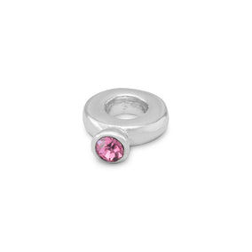 Ring Bead with Pink Crystal