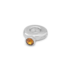 Ring Bead with Orange Crystal