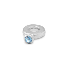 Ring Bead with Blue Crystal