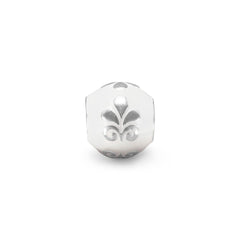 White Bead with Flower Design