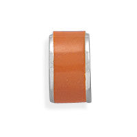 Orange Epoxy Wheel Bead
