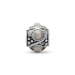 Oxidized Bead with Howlite