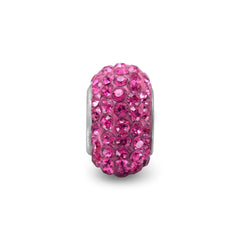 Dark Rose Pave Crystal Bead