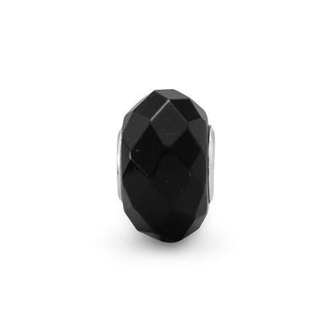 Faceted Black Onyx Bead