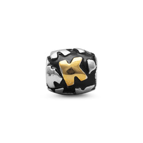 Two Tone "K" Bead