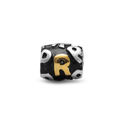 Two Tone "R" Bead