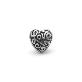 Heart Bead with "Love"