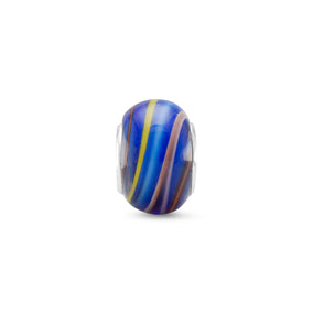 Multicolored Lined Glass Bead
