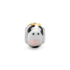Black and White Cow Bead