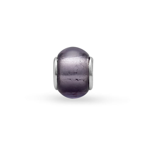 Purple Foil Glass Bead