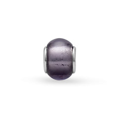 Purple Foil Glass Bead