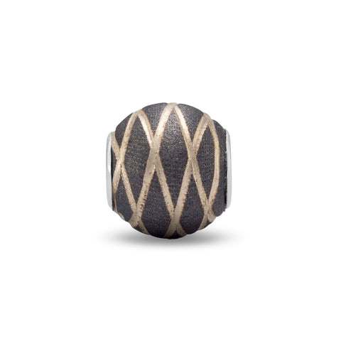 Two Tone Diamond Cut Bead