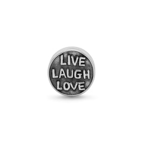 Oxidized "Live Laugh Love" Bead