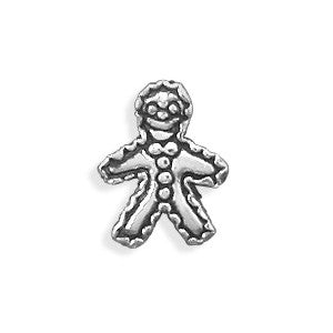 Oxidized Gingerbread Man Bead