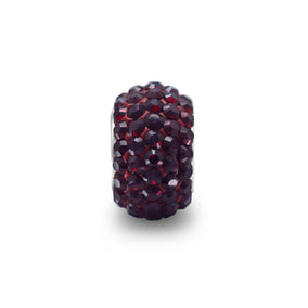Garnet Red Pave Crystal Bead