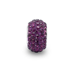 Dark Purple Pave Crystal Bead