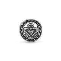Oxidized Claddagh Bead