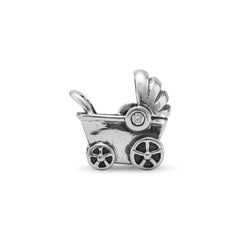Oxidized Baby Carriage Bead