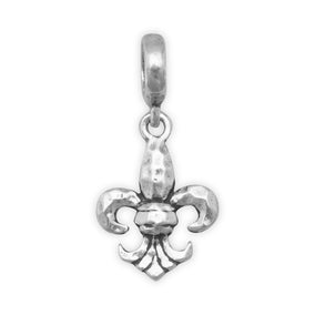 Oxidized Fleur de Lis Charm Bead