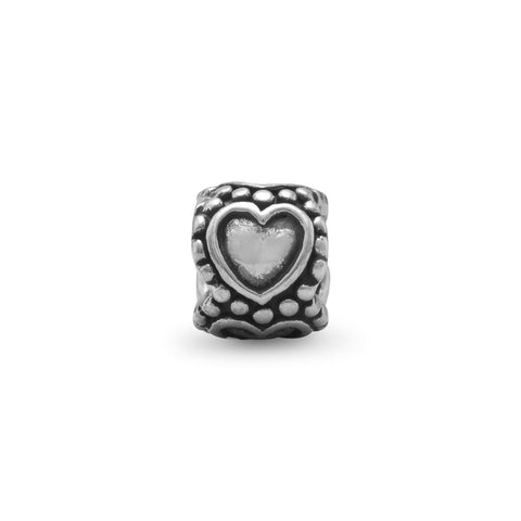Oxidized Heart Bead