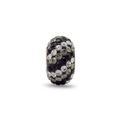 Black, Grey and Clear Crystal Bead