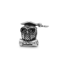 Oxidized Wise Owl Bead