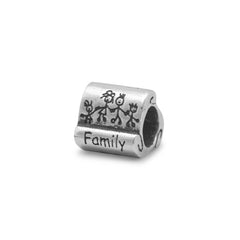 Oxidized Tri Shape Family Bead